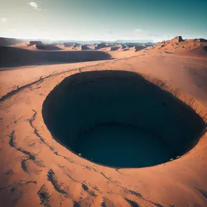 Serenity amidst Desert Dunes: Majestic Mountainous Landscape