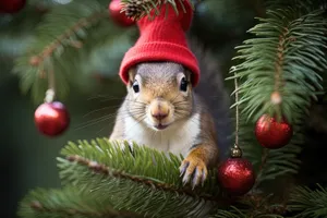 Cute Critter Ornament on Holiday Tree