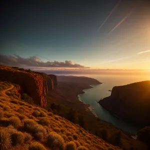 Majestic Southwestern Canyon at Sunset