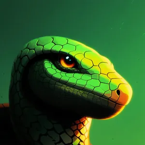 Venomous Green and Black Mamba snake