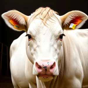 Bovine Grazing on Rural Farm Pasture