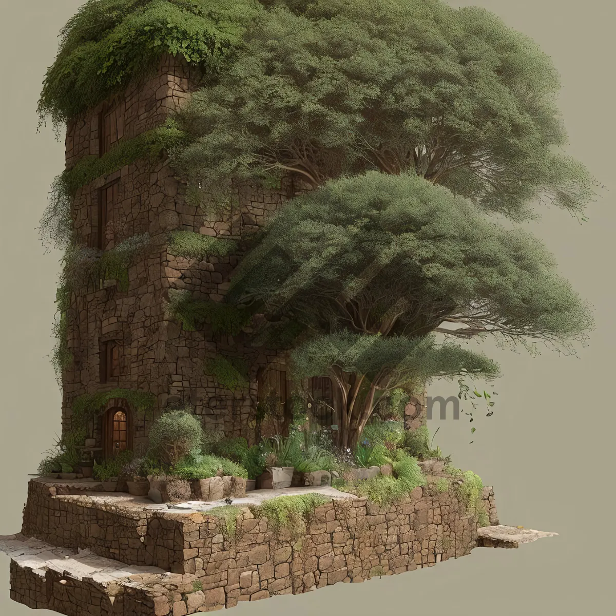 Picture of Ancient Woody Bonsai Tree: A Living Architectural Marvel