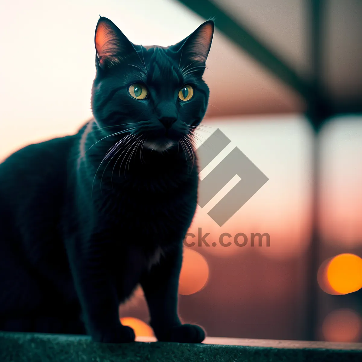 Picture of Fluffy Gray Kitty with Stunning Green Eyes