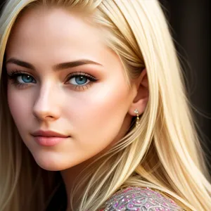 Beautiful Blond Model with Stunning Smile and Stylish Fashion