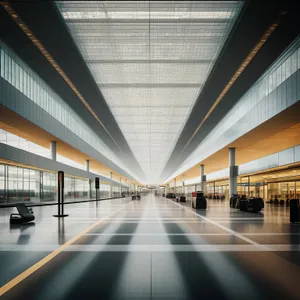 Modern Urban Station with Glass Corridor