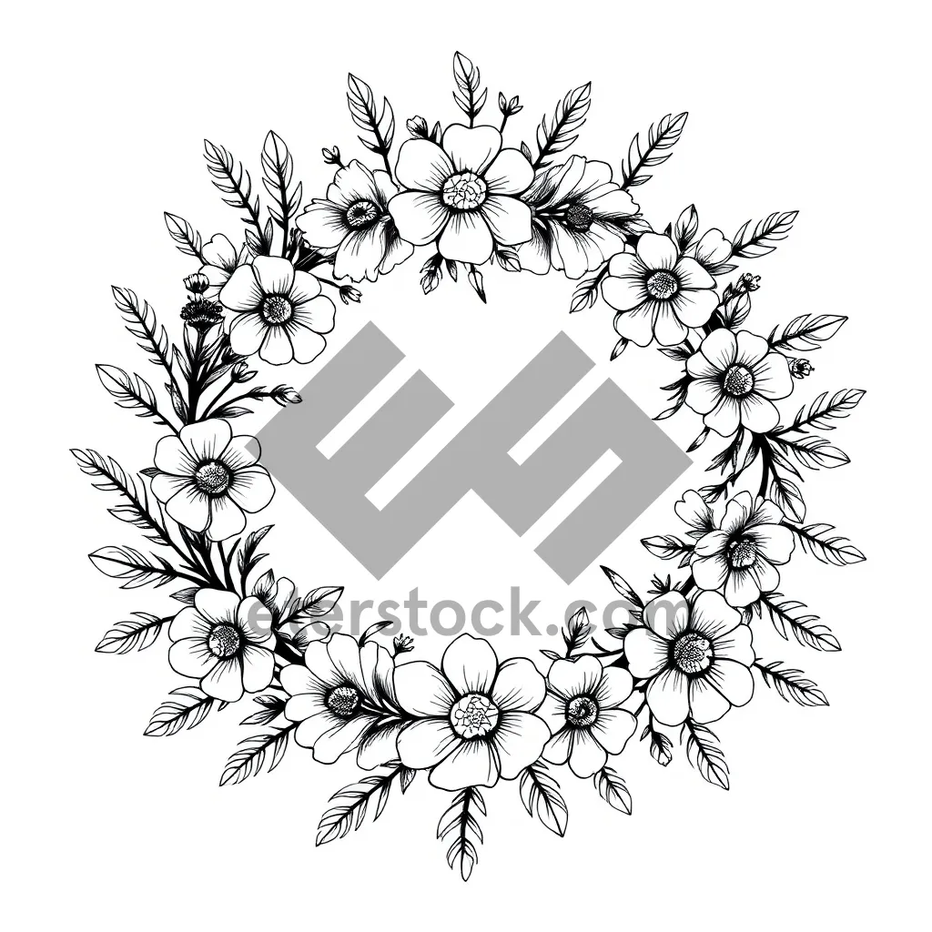 Picture of Floral Swirl Artwork Design Element - Vintage Symmetry