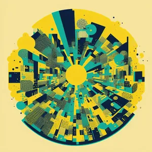 Powerful Virus Icon Design - Gear Symbol Circle
