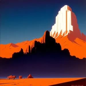 Silhouette of Desert Nation Under Sky