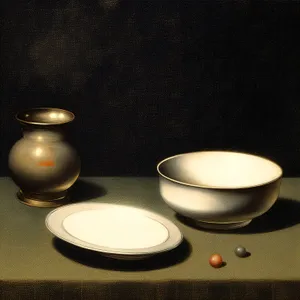 Breakfast Plate with Coffee Cup and Spoon