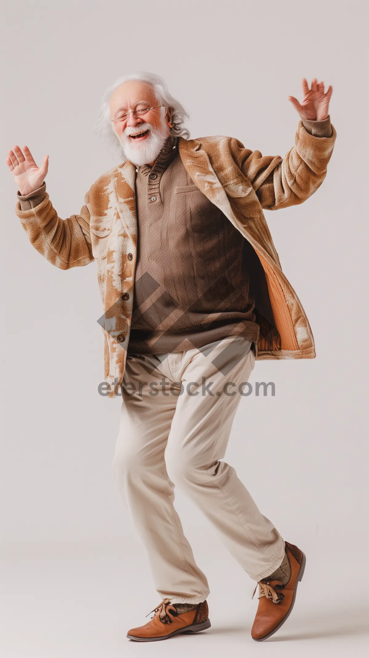 Picture of Happy smiling man in stylish fashion portrait.