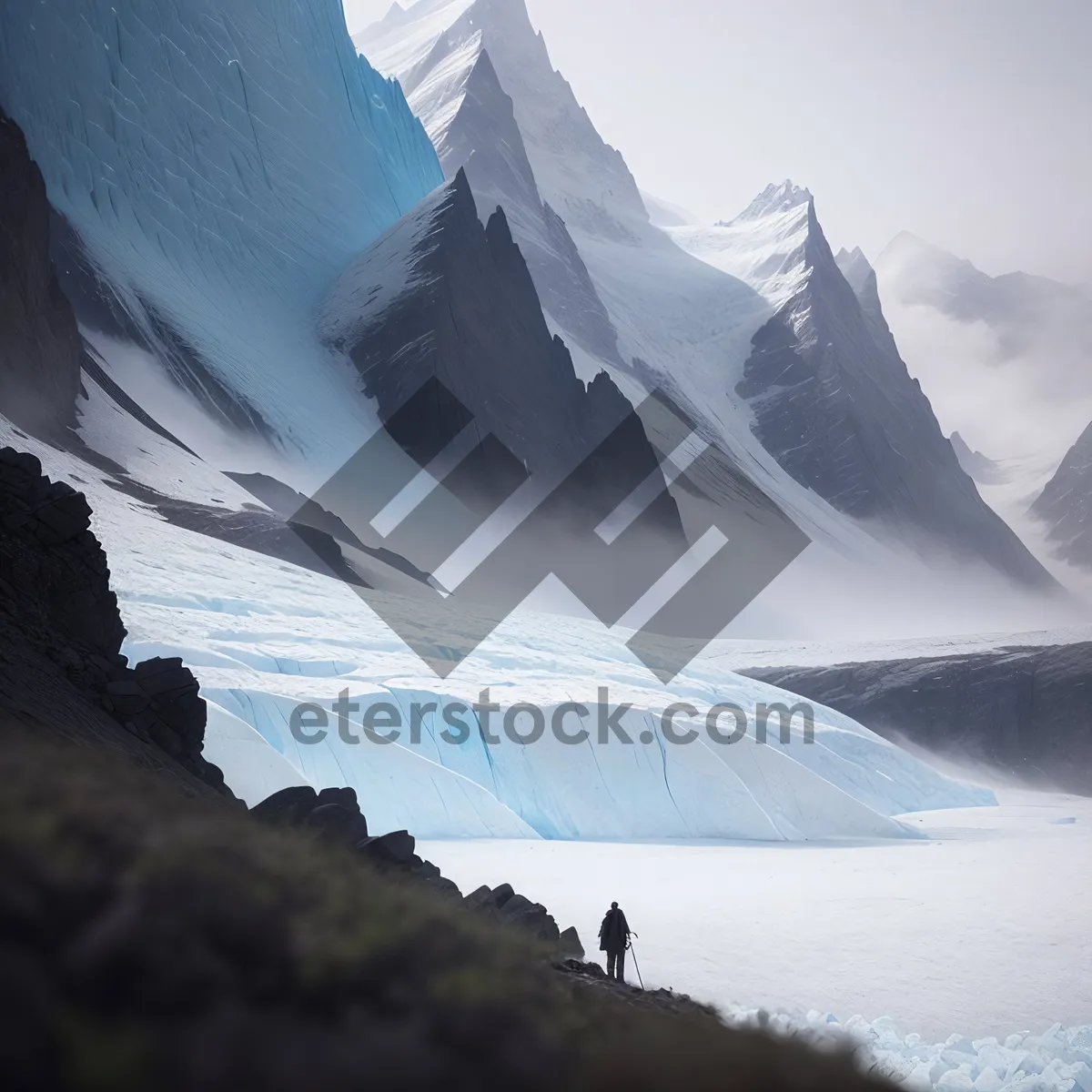 Picture of Snowy Peak - Majestic Glacier Mountainscape