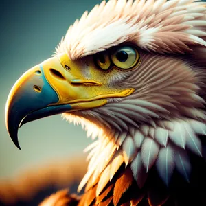 Bald Eagle Close-Up: Majestic Predator with Piercing Yellow Eyes