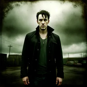 Dark and Attractive Male Fashion Portrait