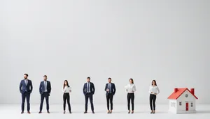 Silhouettes of diverse business team in black