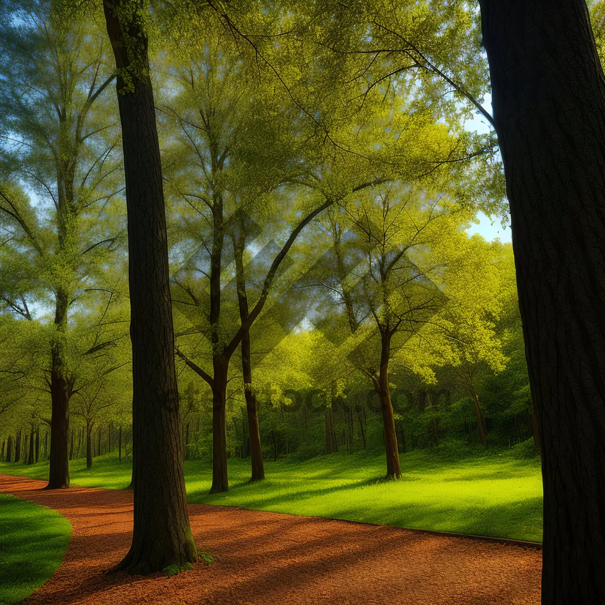 Picture of Autumn landscape with colorful trees in the park