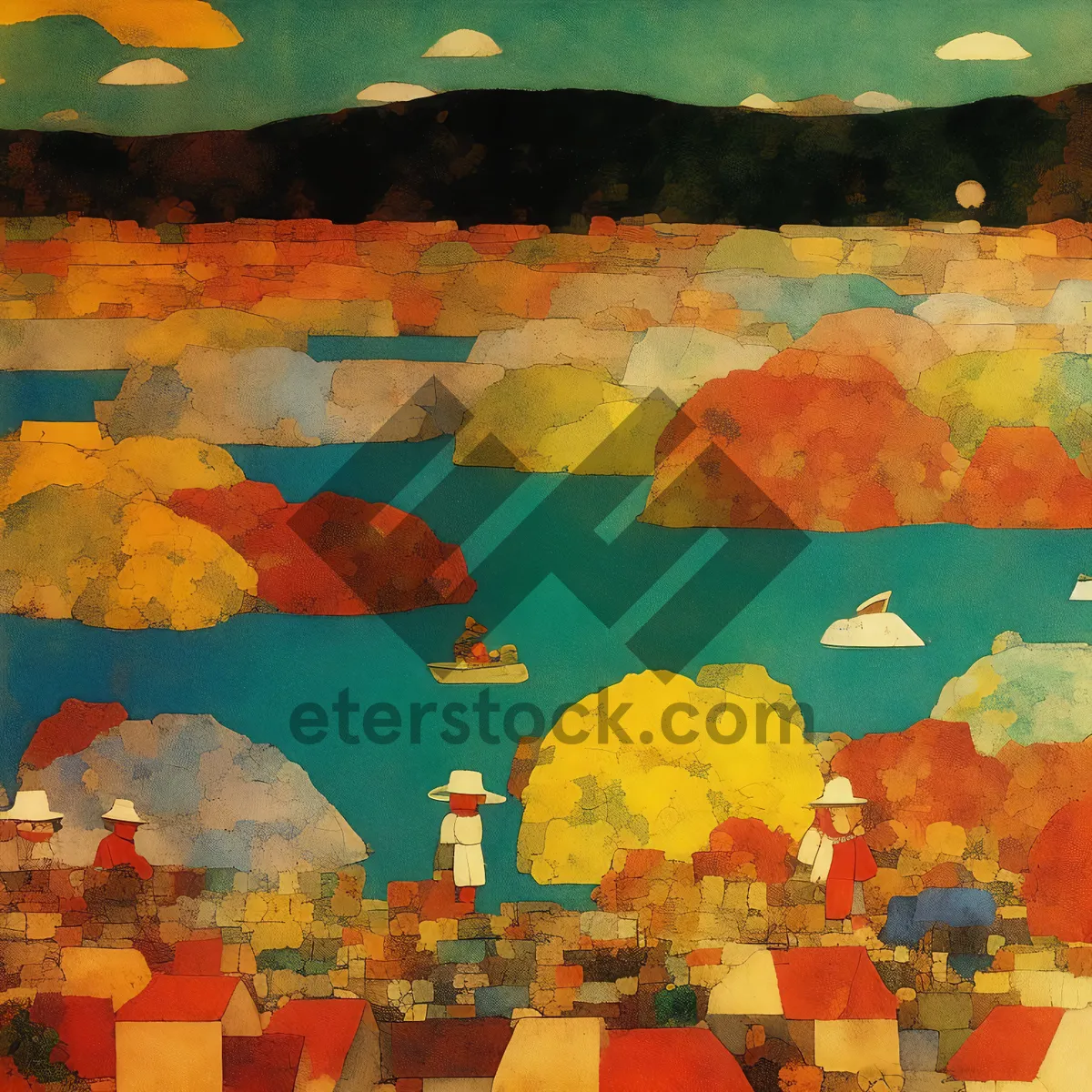 Picture of Vintage World Map Puzzle Texture Wallpaper