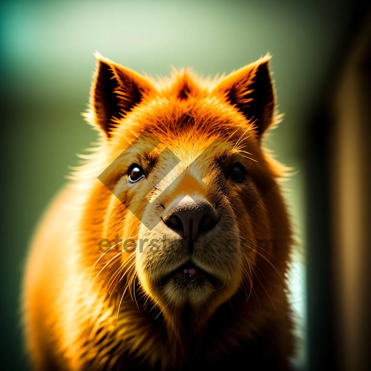 Picture of Furry Brown Squirrel with Cute Nose