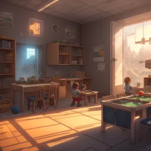 Modern Restaurant Interior with Stylish Furniture and Empty Chairs