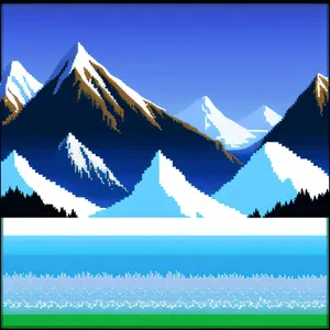 Winter Wonderland: Majestic Snow-Covered Landscape Reflection
