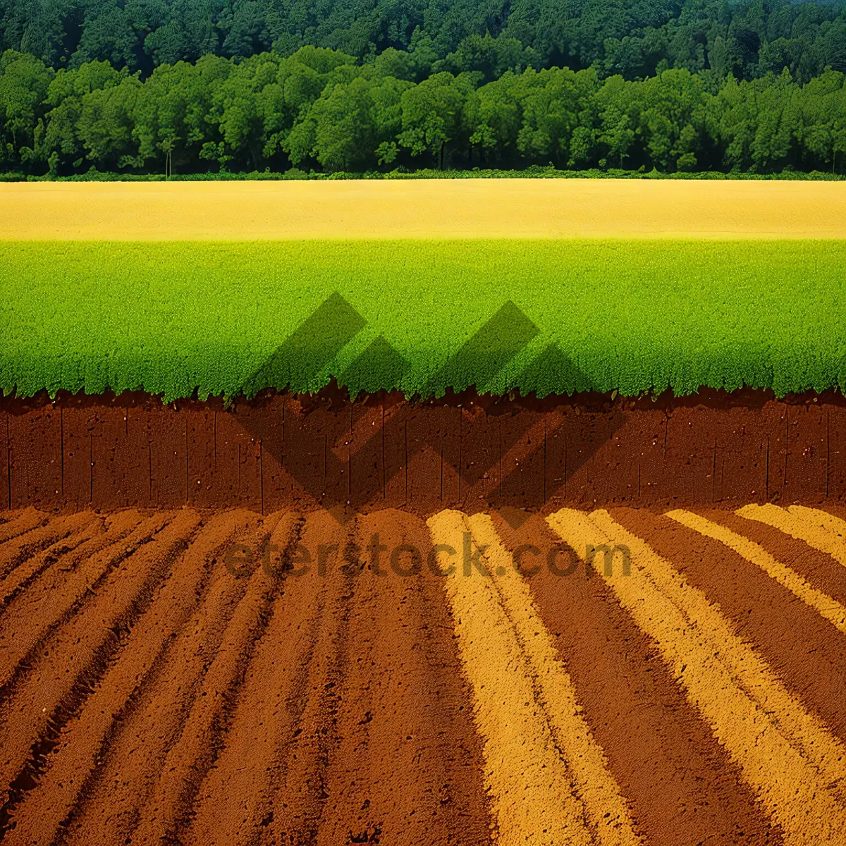 Picture of Golden Rice Fields Under Sunny Skies