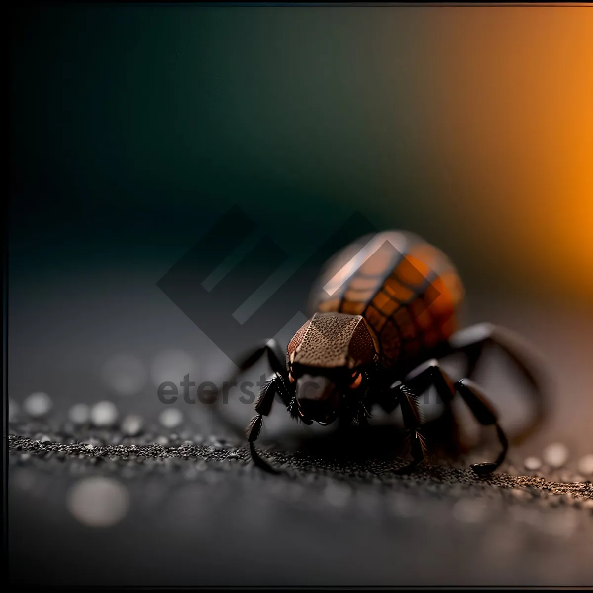 Picture of Spotted Leaf Beetle on Green Leaf