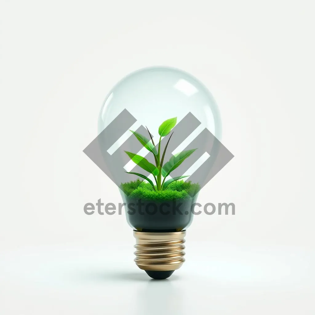 Picture of Green Energy Lamp with Plant Leaf