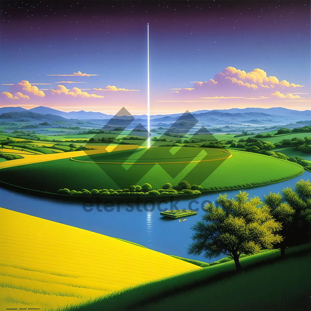 Picture of Serene Golf Course in Summer's Splendor