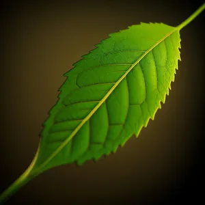 Vibrant Green Oak Leaf in Spring