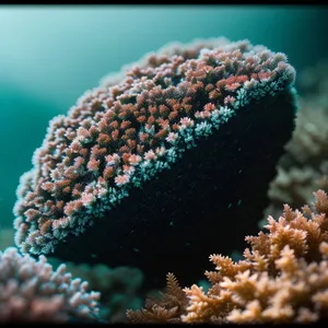 Colorful Marine Life in Sunlit Underwater Reef