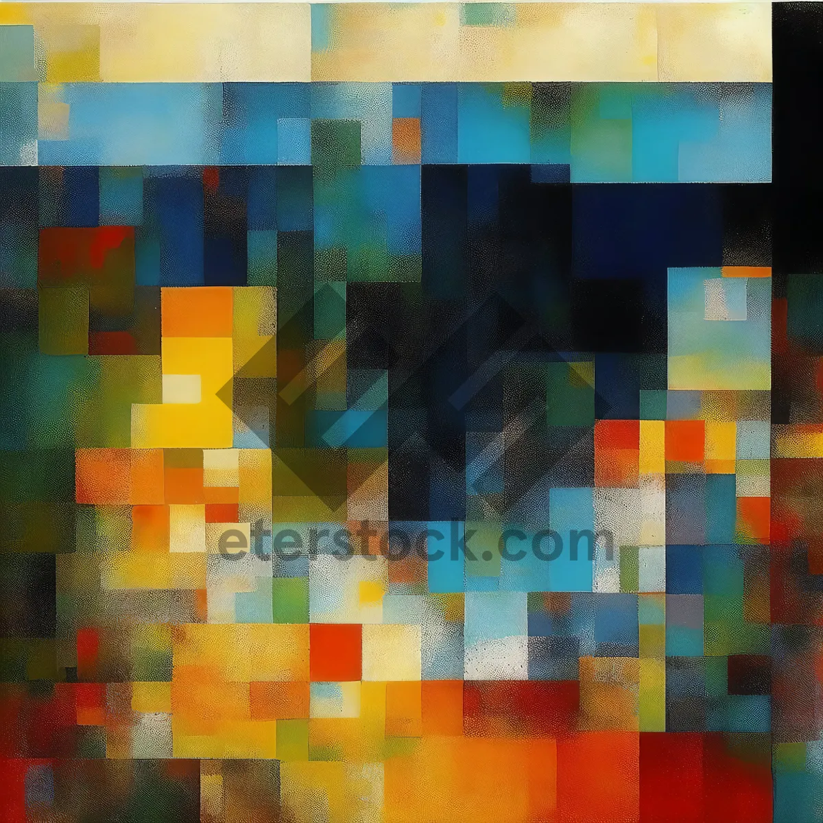 Picture of Colorful Retro Mosaic Design Pattern Texture Image