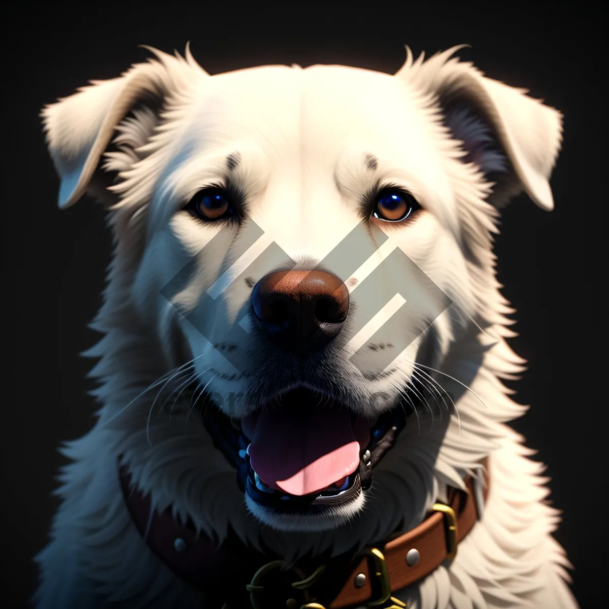 Picture of Golden Retriever Puppy - Adorable Studio Portrait