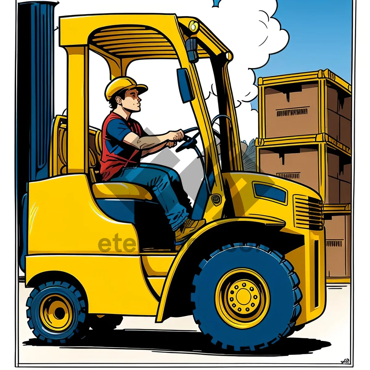 Picture of Heavy Industrial Forklift Truck