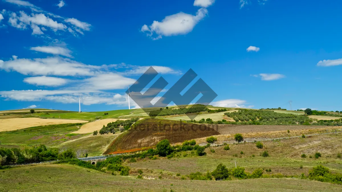 Picture of Scenic mountain landscape under summer sky