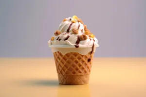 Delicious Chocolate Ice Cream Treat in Glass Cup