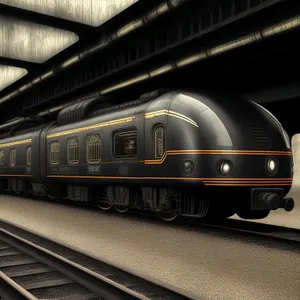 Urban Metro Train in Motion Through City Tunnel