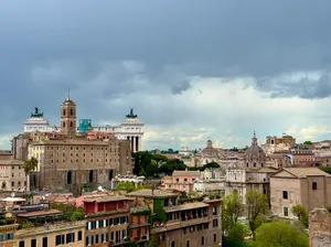 Historic Cathedral with Tower in Medieval City Skyline