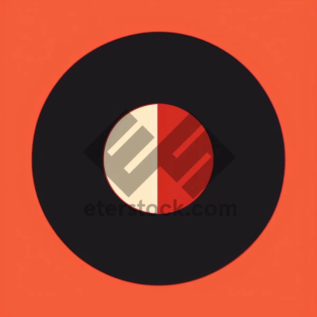 Picture of Black Round Design Graphic Element Symbol