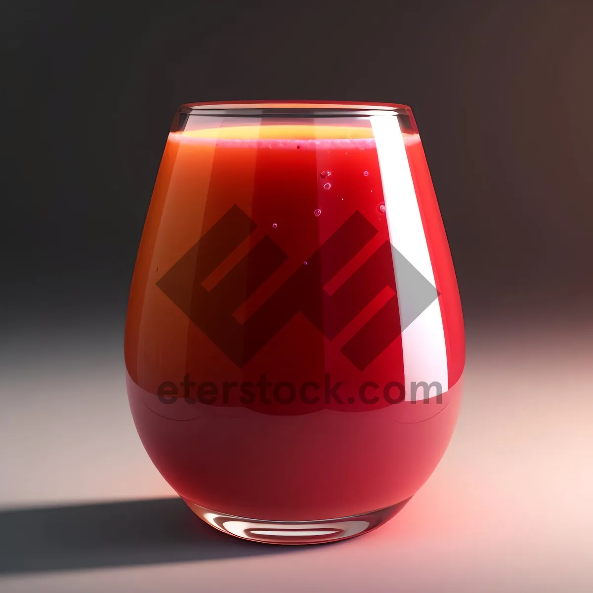 Picture of Glass of Refreshing Liquid in Beverage Container