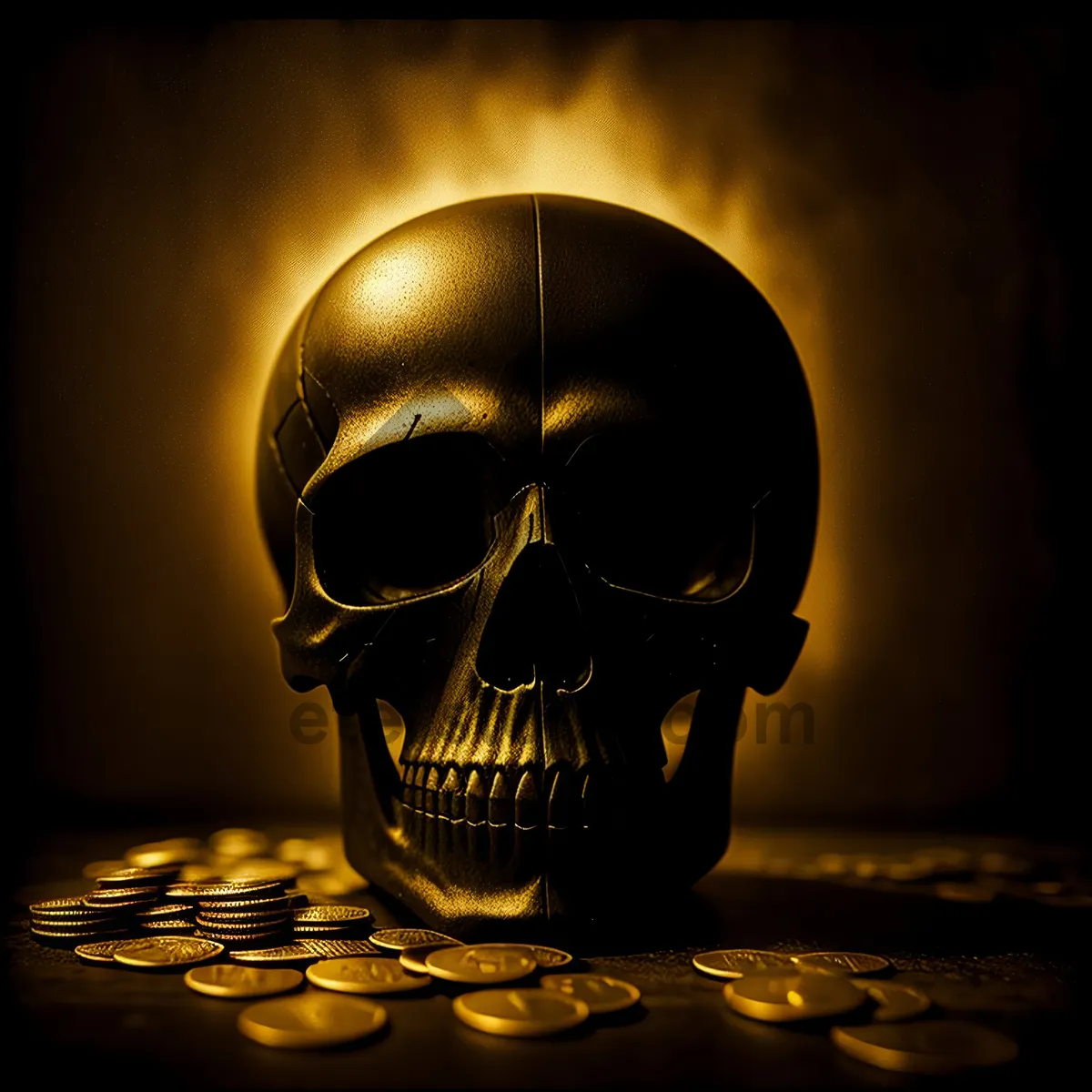 Picture of Terrifying Skull of a Dark Pirate