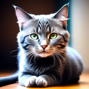 Adorable Tabby Cat with Curious Whiskers