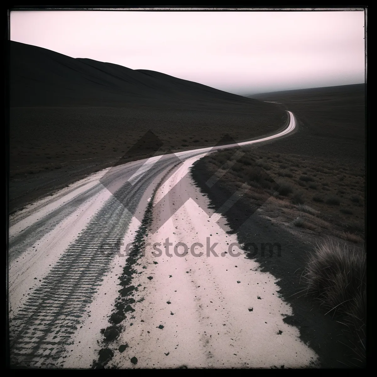 Picture of Serene Desert Drive by the Coastal Mountains