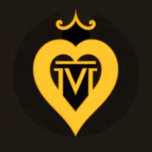 Shiny Round Black Heraldry Icon Button