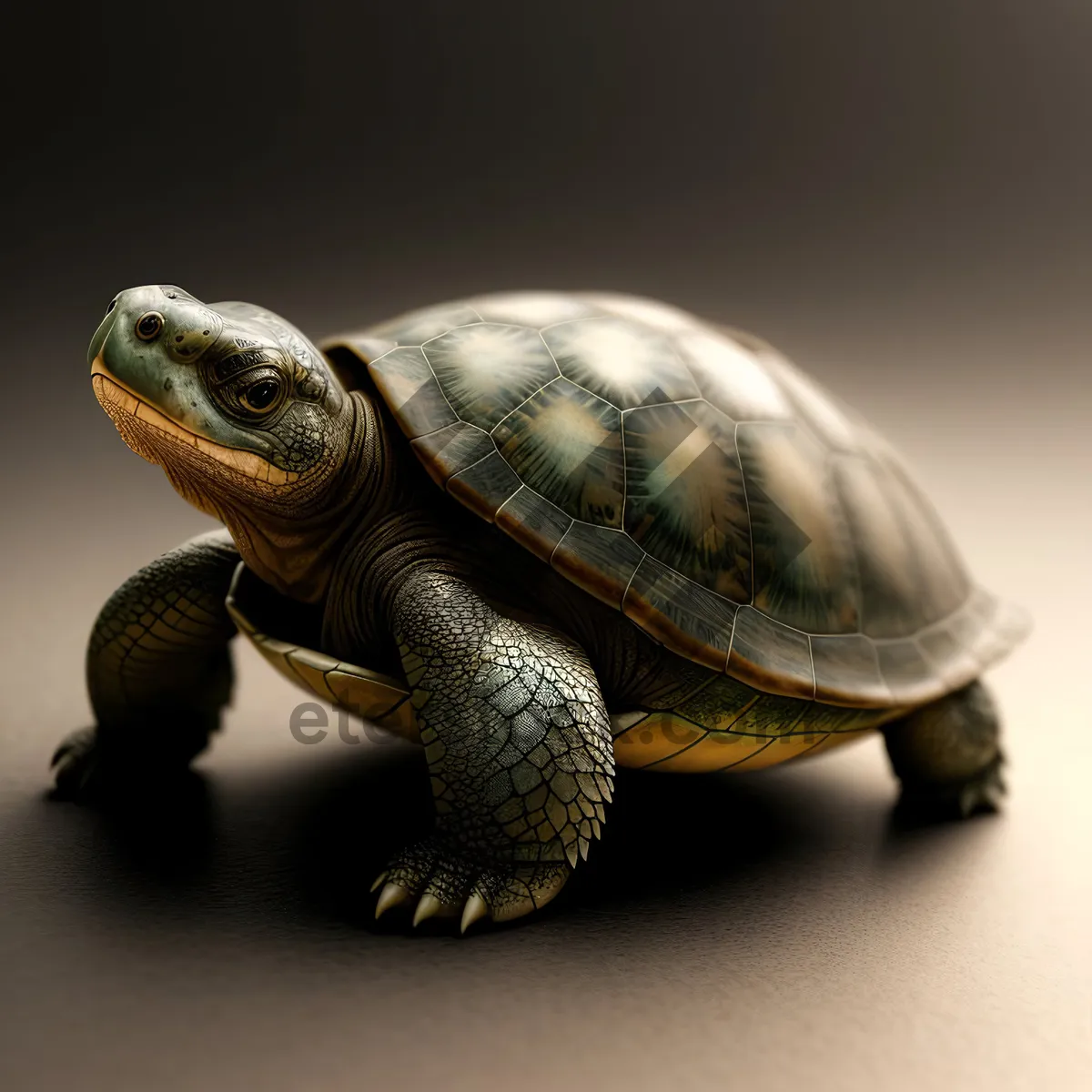 Picture of Slow and steady terrapin with protective shell