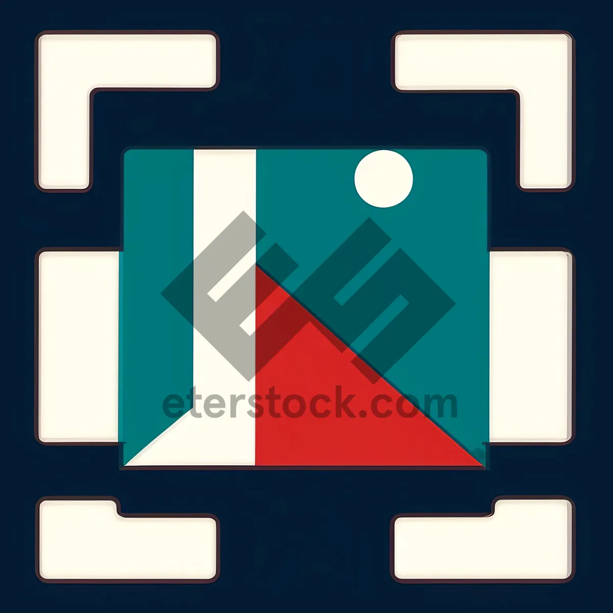 Picture of Business Bookmark Icon Set - Symbolic Design