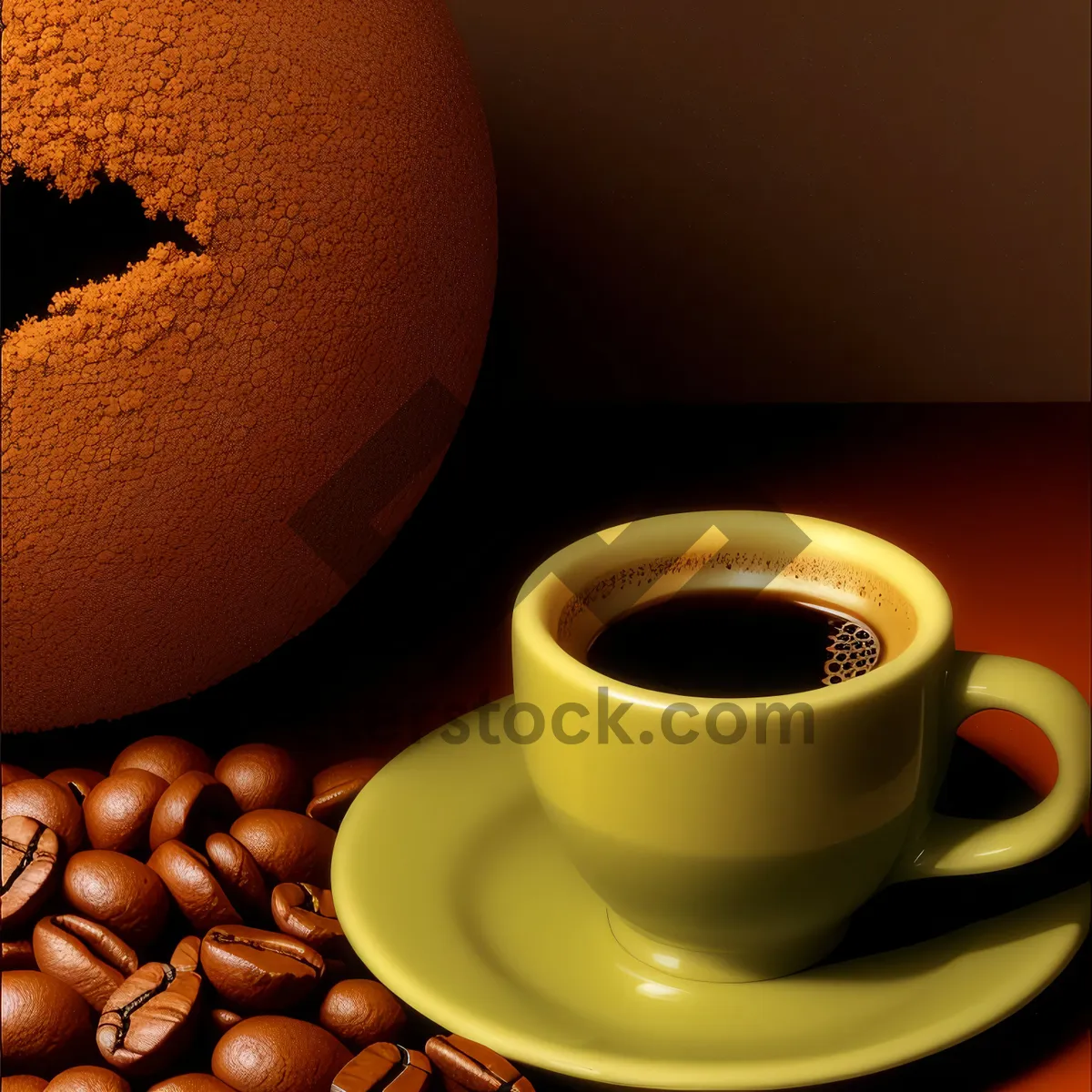 Picture of Steamy Dark Roast Cup of Espresso on Table