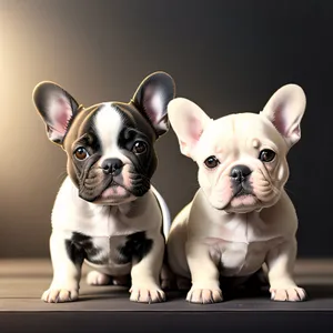 Endearing Bulldog Puppy with Delightful Wrinkled Expression