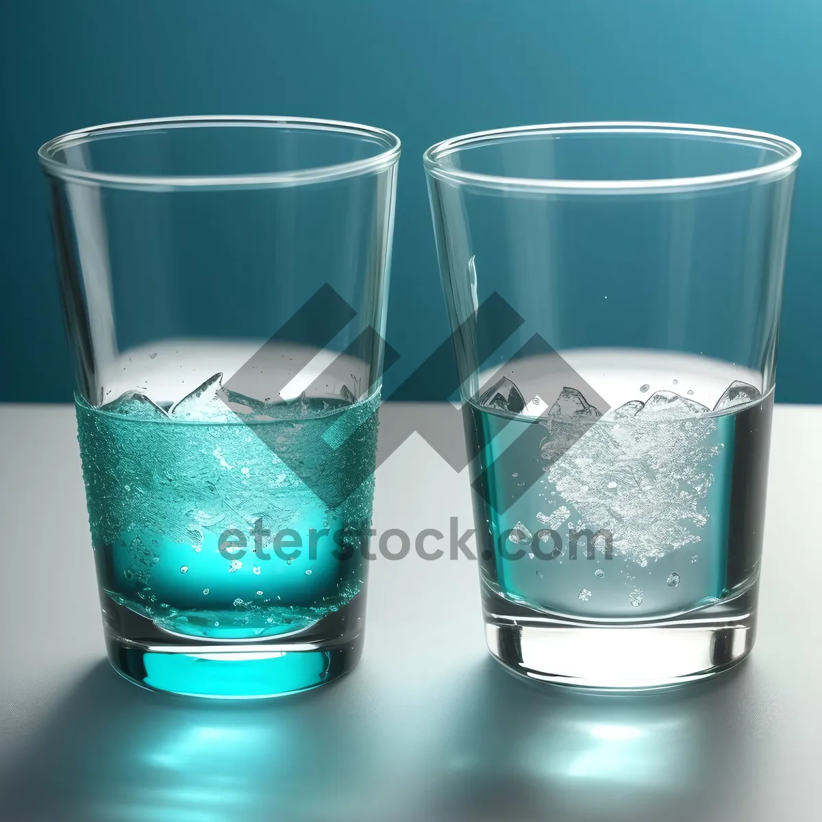 Picture of Refreshing Beverage in Clear Glass Cup