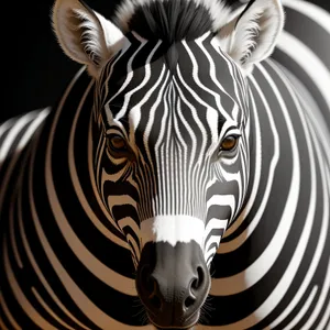 Safari Wildlife: Black Striped Equine in South