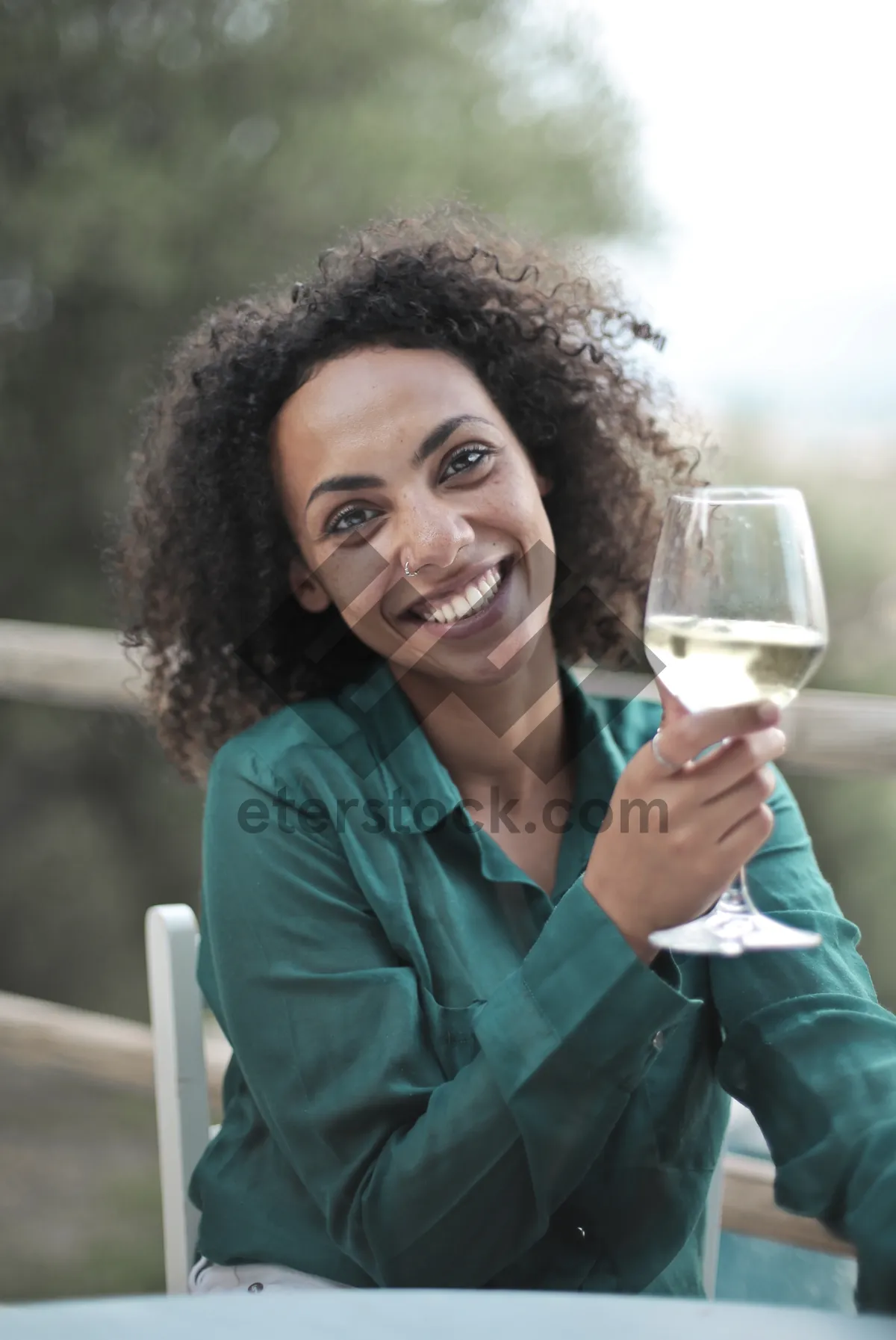 Picture of Attractive adult woman with happy smile portrait.