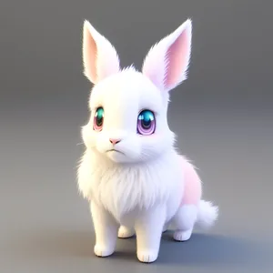 Fluffy Bunny with Cute, Floppy Ears